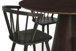 Bark Siena spisegruppe rund 110 cm med 4 Tyrö spisestoler