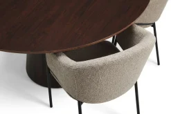 Bark Siena spisegruppe rund 150 cm med 6 Filip spisestoler