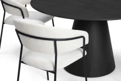 Bark Spisegrupper-Siena spisegruppe rund 130 cm med 6 Karol spisestoler Svart
