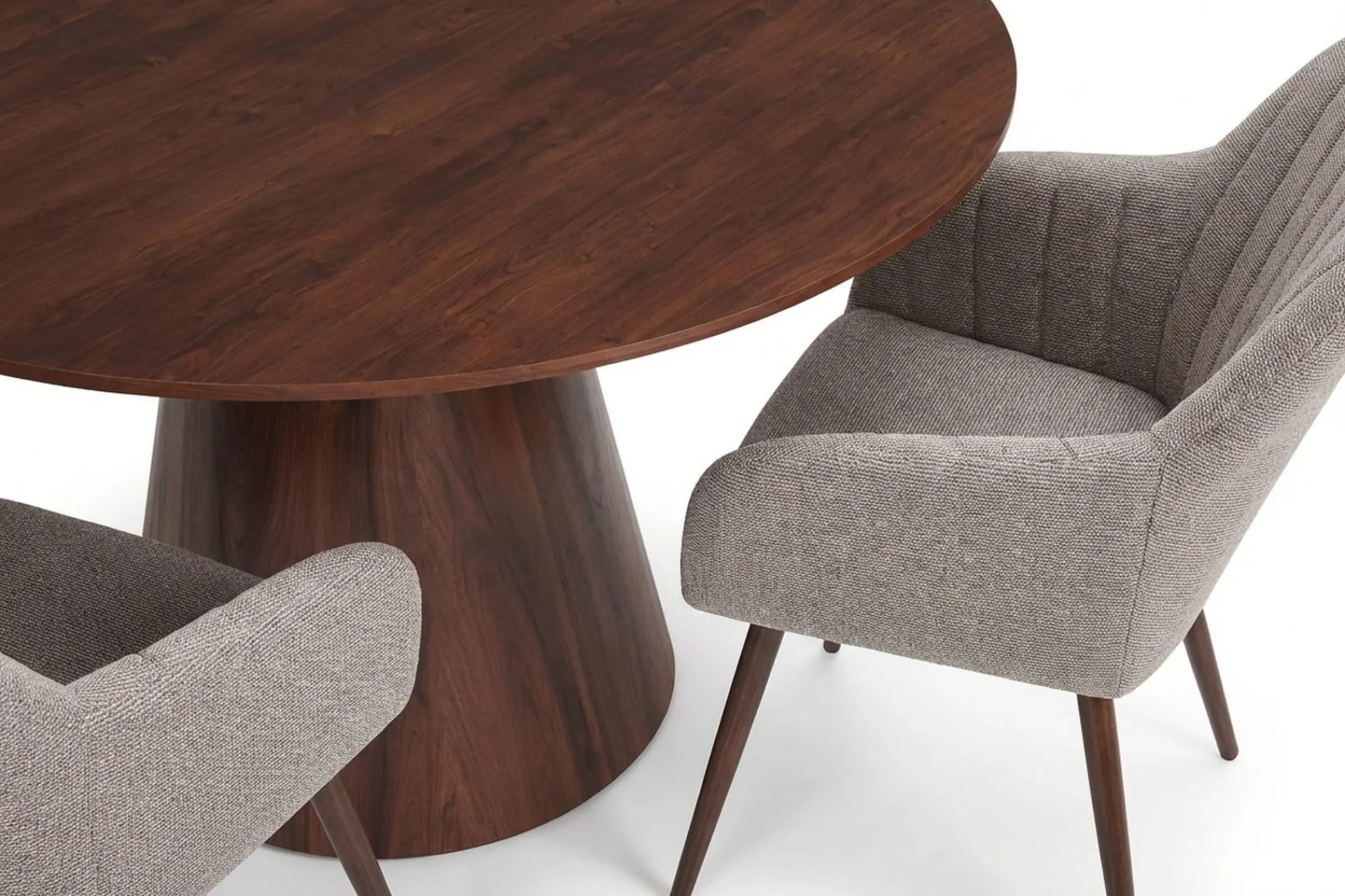 Bark Siena spisegruppe rund 130 cm med 6 Filippa spisestoler