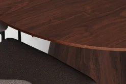 Bark Siena spisegruppe rund 150 cm valnøtt med 6 Elsie spisestoler