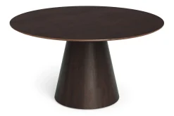 Bark Spisebord & Kjøkkenbord-Siena Stort Spisebord Rundt 150 cm Finer Mørkebrun Røkt eik