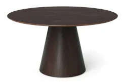 Bark Spisebord & Kjøkkenbord-Siena Stort Spisebord Rundt 150 cm Finer Mørkebrun Røkt eik