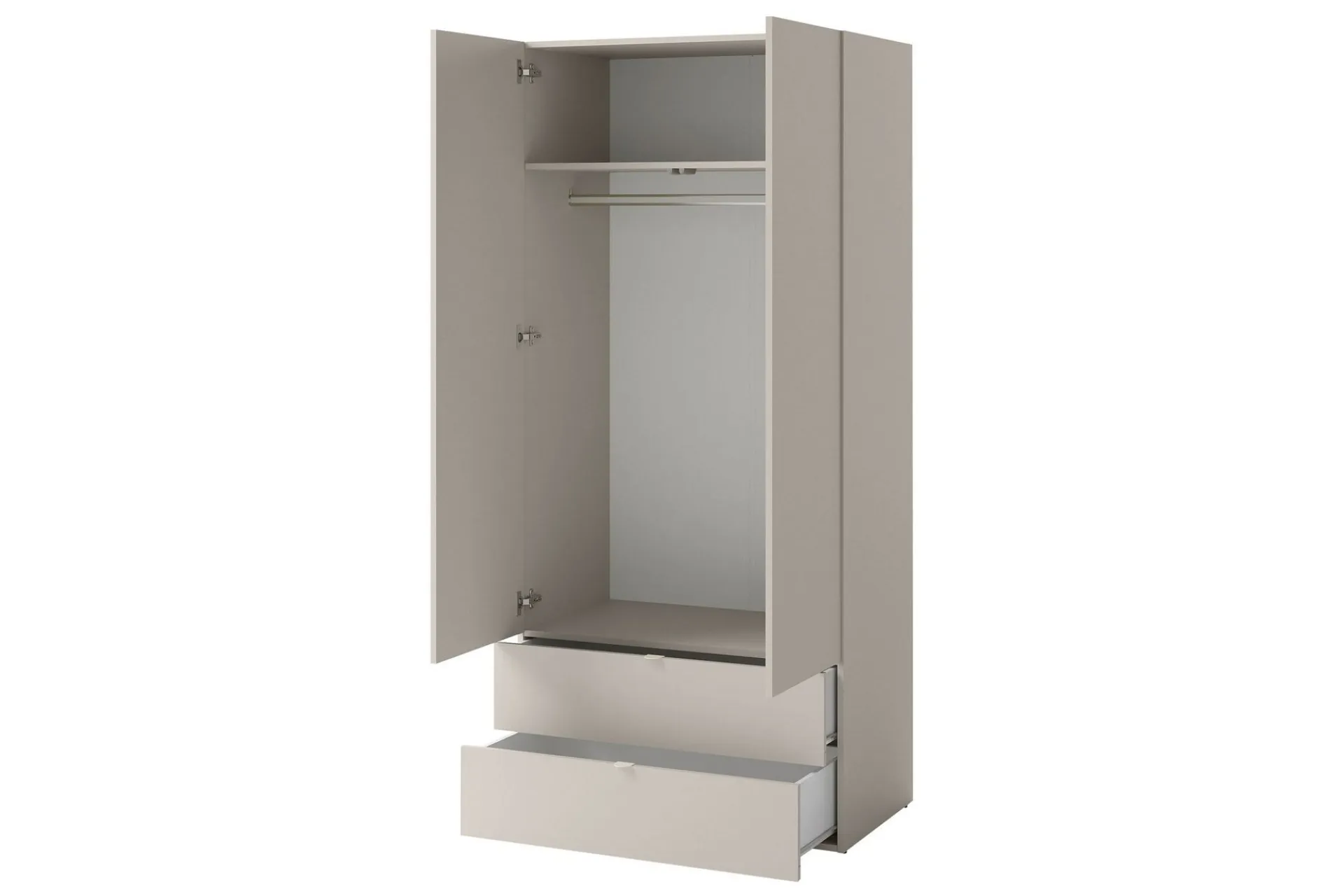 Garderober & Garderobesystem-Sigmana Garderobeskap 90x201 cm Lysegrå