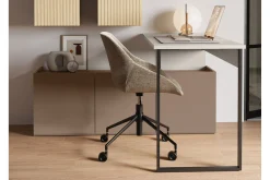 Kontorbord-Sigmana Skrivebord 260x55 cm Lysegrå,Brun