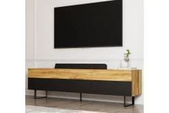 Tv-Benk & Mediabenk-Sign TV-benk 180 cm Svart,Eik