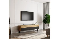 Tv-Benk & Mediabenk-Sign TV-benk 180 cm Svart,Eik