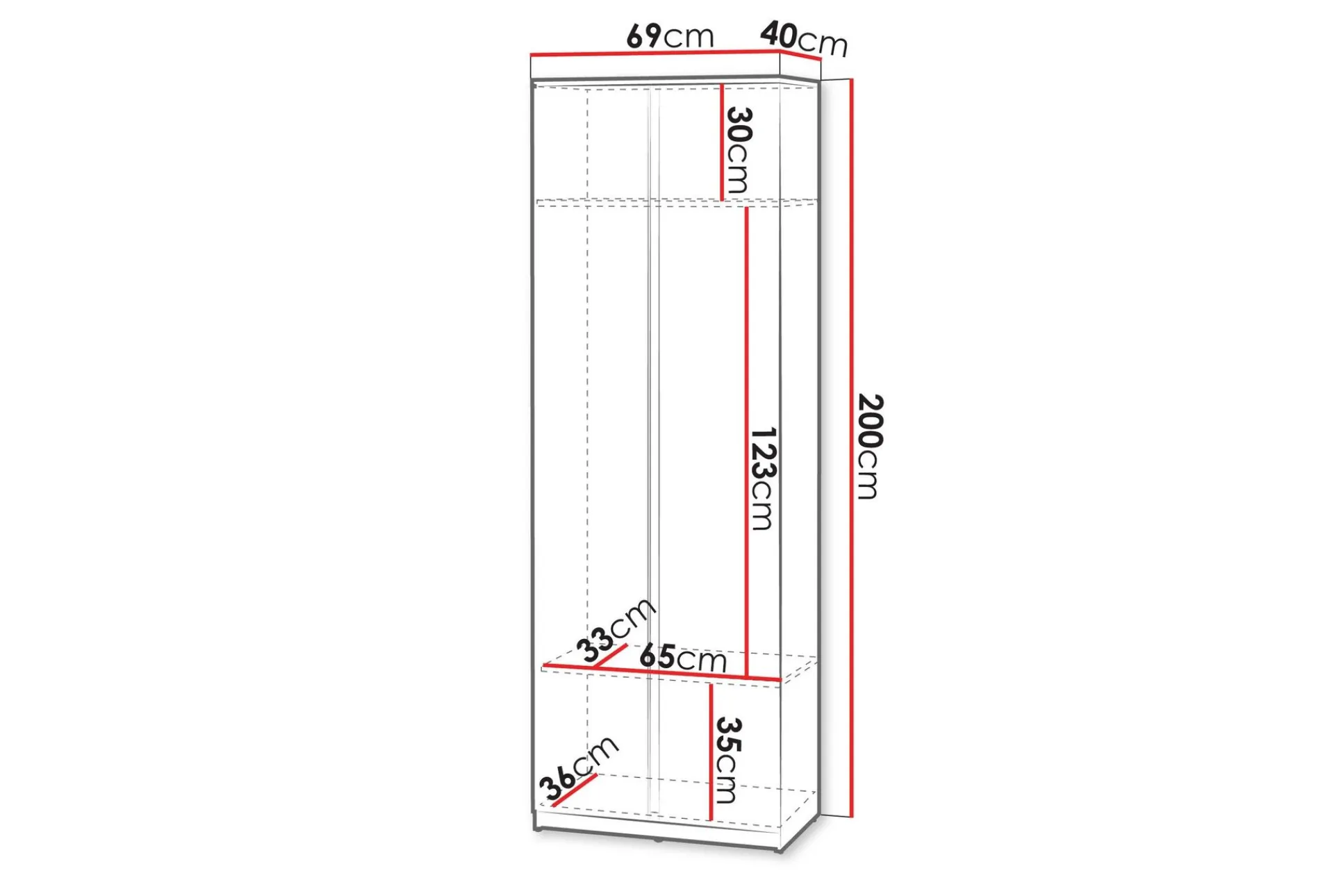 Simply Garderobe 69 cm