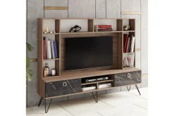 Tv-Møbelsett-Sincerely TV-Møbelsett 180 cm Valnöt,Svart