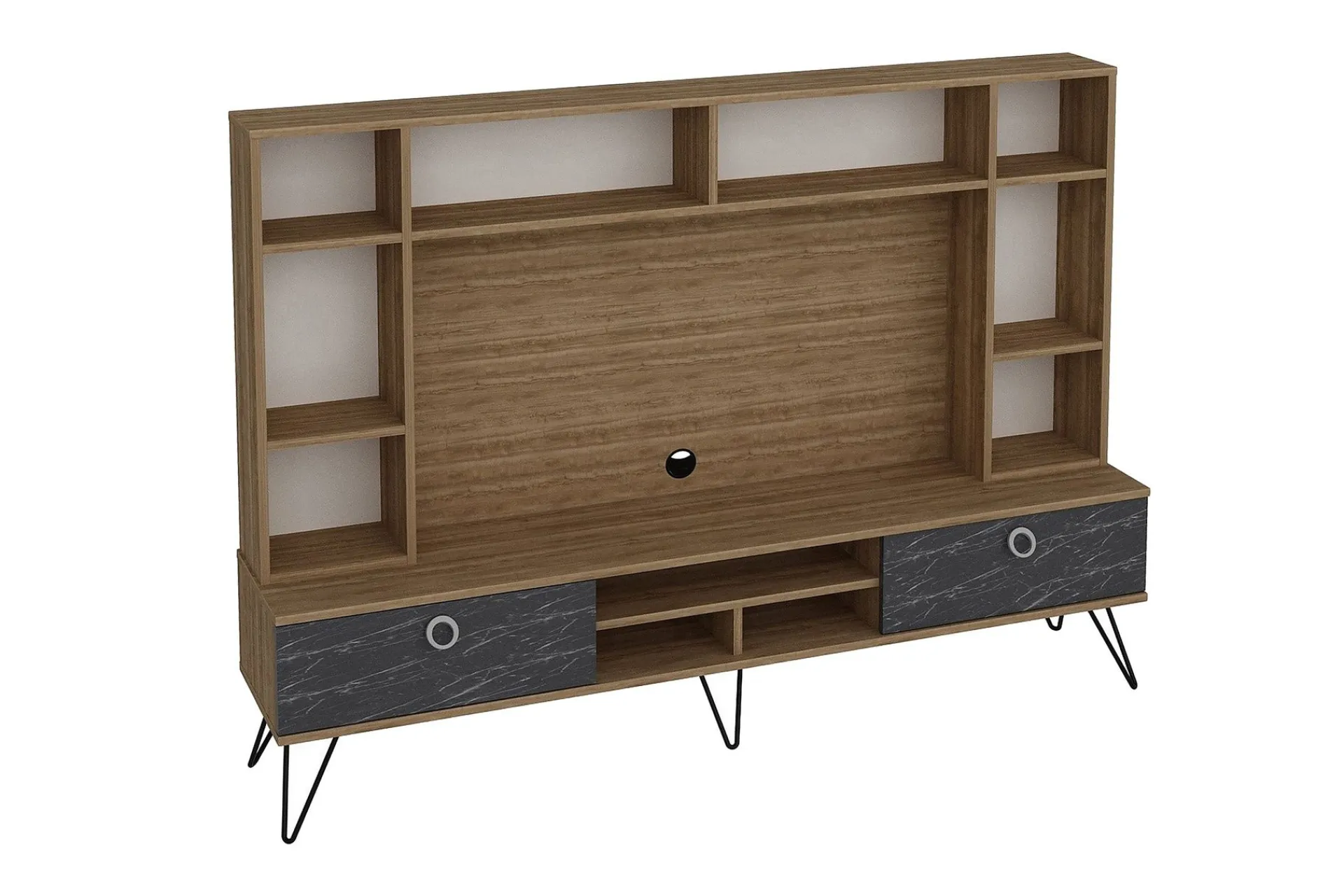 Tv-Møbelsett-Sincerely TV-Møbelsett 180 cm Valnöt,Svart