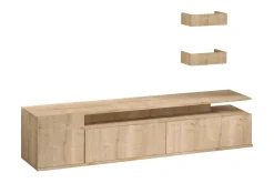 Tv-Benk & Mediabenk-Sinox Tv-benk 180 cm Natur,Hvit