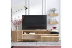 Tv-Benk & Mediabenk-Sinox Tv-benk 180 cm Natur,Hvit