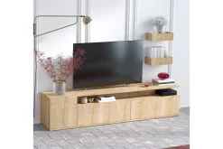 Tv-Benk & Mediabenk-Sinox Tv-benk 180 cm Natur,Hvit