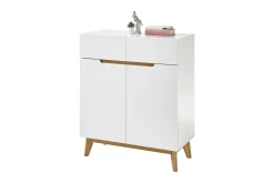 Oppbevaringskiste-Siraaj Sjenk 85 cm Hvit,Eik