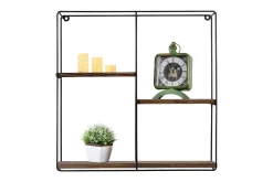 Vegghylle-Siringo Vegghylle 60x15 cm 3 Hyller Svart