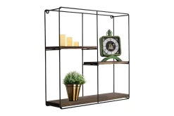 Vegghylle-Siringo Vegghylle 60x15 cm 3 Hyller Svart