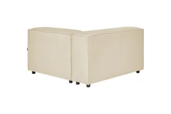 Sofa Med Sjeselong-3-sits Hörnsoffa med fotpall Beliani Aprica Högervänd Left-faced Beige