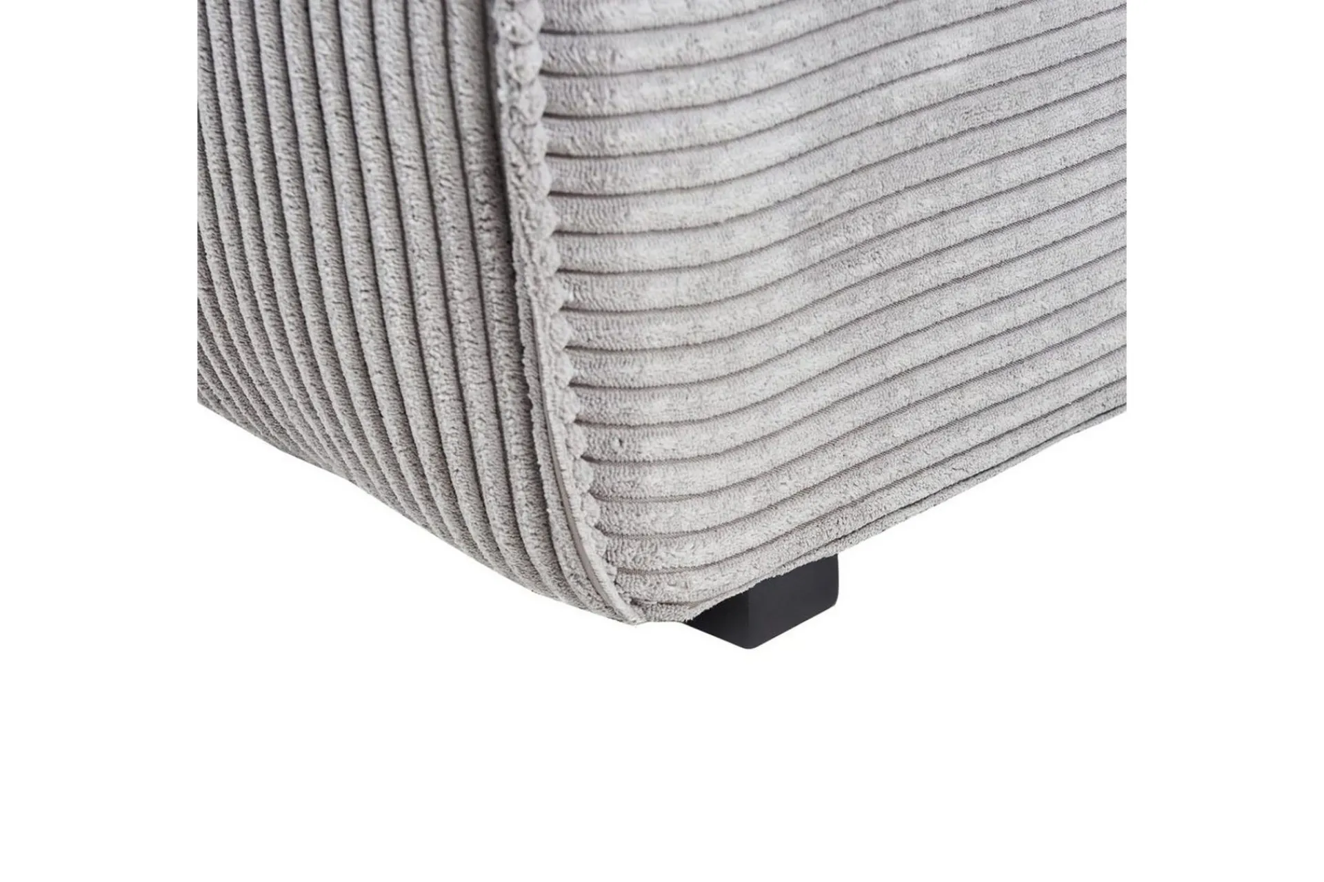 Sofa Med Sjeselong-3-sitssoffa Beliani Dolva Grå, svart, Vänstervänd Grey