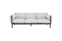 3-sitssoffa Beliani Esperia Grey, Black