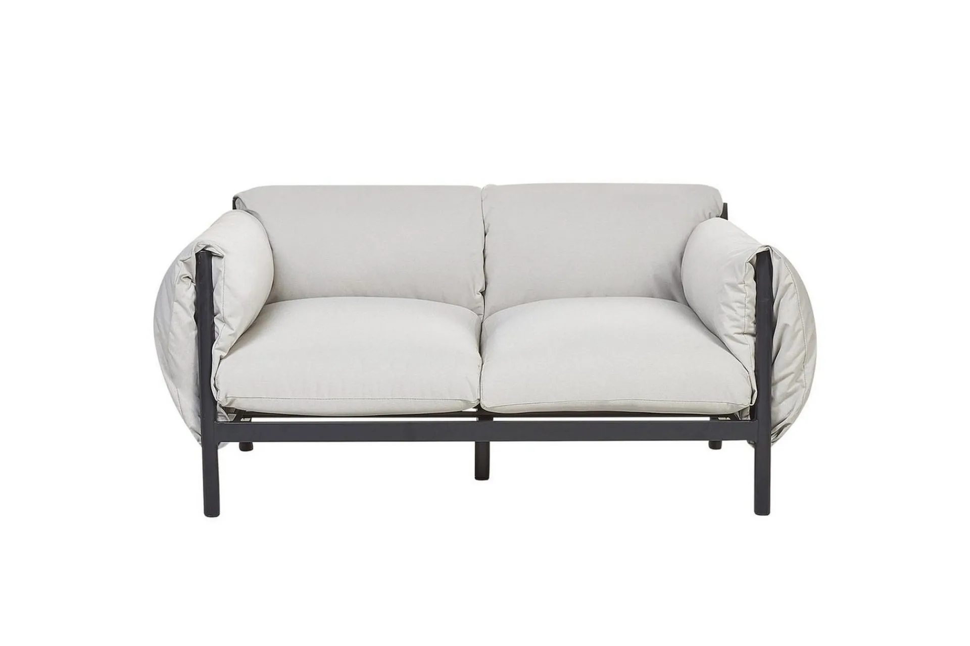 2-sitssoffa Beliani Esperia Grey, Black