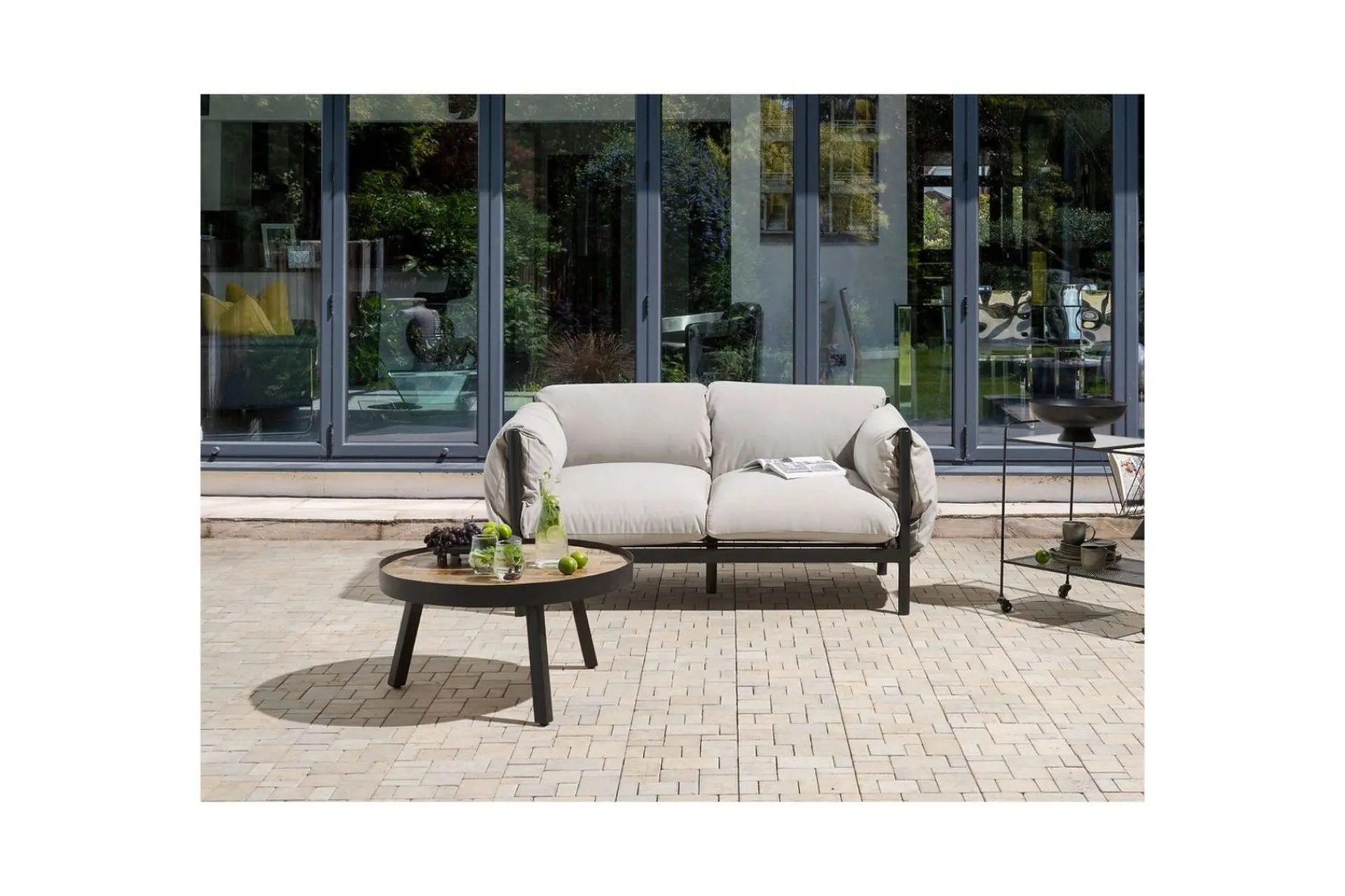 2-sitssoffa Beliani Esperia Grey, Black