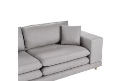 2 Seter Sofa-2-sitssoffa Beliani Heden Beige/ljust trä Grey||Light colored wood Grey,Lysfarget tre