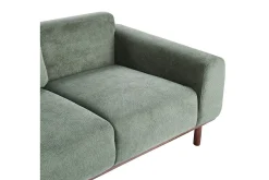 2 Seter Sofa-2-sitssoffa Beliani Laurila Beige, mörkt trä Green||Dark colored wood Grønn,Mørkfarget tre