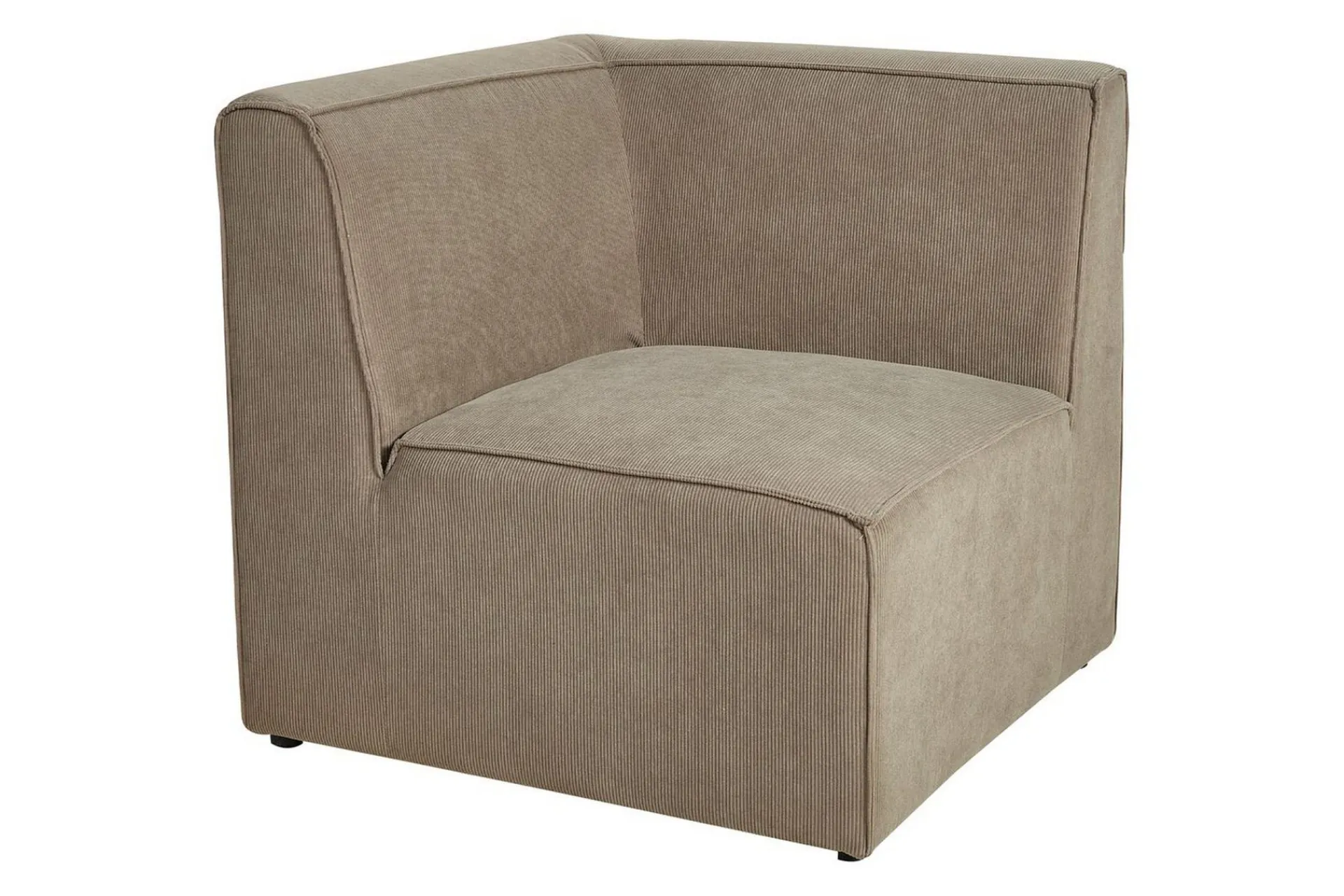 U-Sofa-2-sitssoffa Beliani Lemvig Beige Taupe