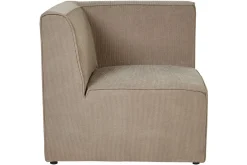 U-Sofa-2-sitssoffa Beliani Lemvig Beige Taupe