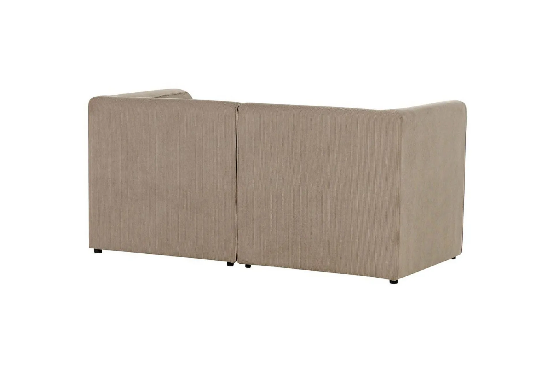 U-Sofa-2-sitssoffa Beliani Lemvig Beige Taupe