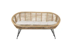 2-sitssoffa Beliani Maratea Natural||Black||Beige