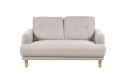 2-sitssoffa Beliani Tuve Beige, ljust trä, Bouclé Beige||Light colored wood VALUE_MISSING_2