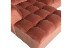WOOOD Hjørnesofa-Sjeselong Allure Rødmende rosa