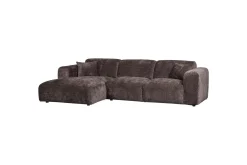 WOOOD Sofa Med Sjeselong-Sjeselong Cloud Brun