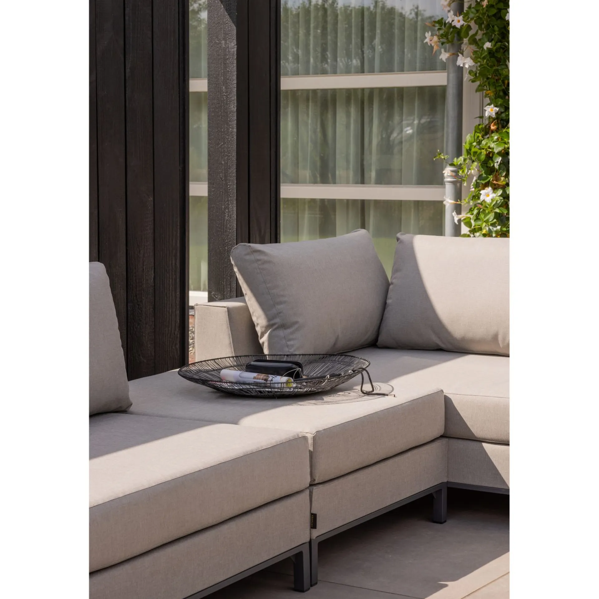 WOOOD Lounge Sofa|Lounge Sofa-Sjeselongsofa 4-seter Sicilië utendørs taupe