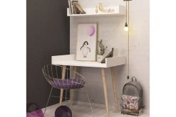 Skaberg Skrivebord 90 cm med Oppbevaring Vegghylle