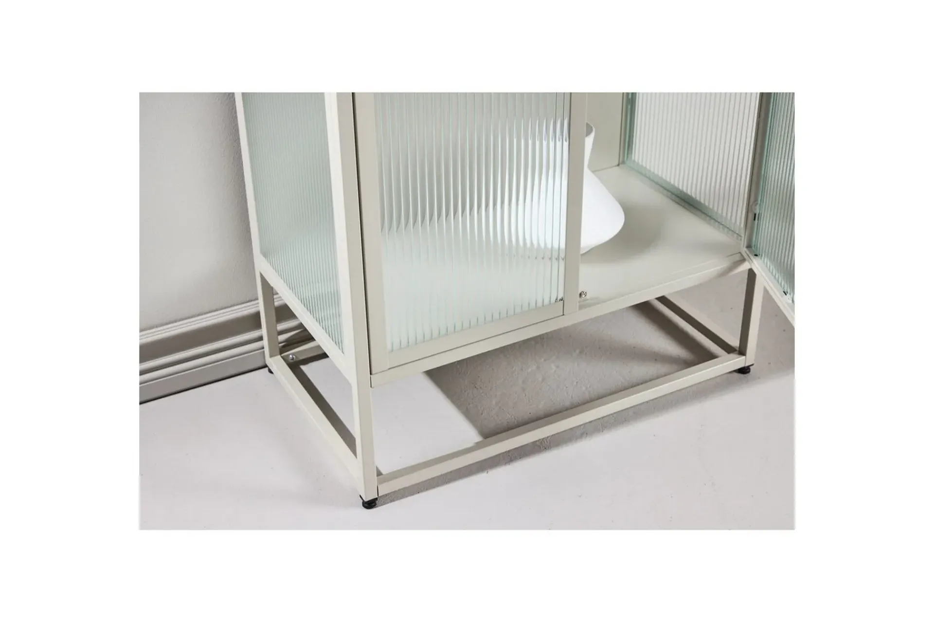 Venture Home Vitrineskap|Skap-Skap Garis Beige