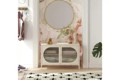 Loft24 Vitrineskap|Skap-Skap Luna 100x40x64 cm, Pergament Brun,Beige