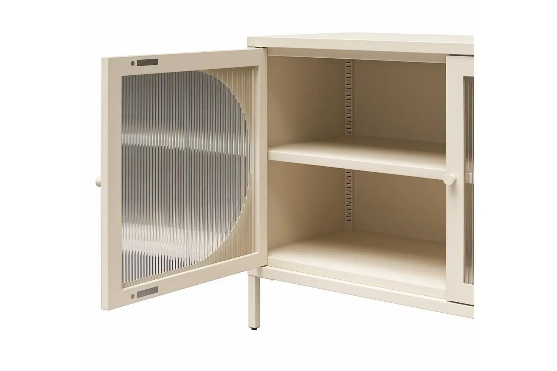 Loft24 Vitrineskap|Skap-Skap Luna 100x40x64 cm, Pergament Brun,Beige