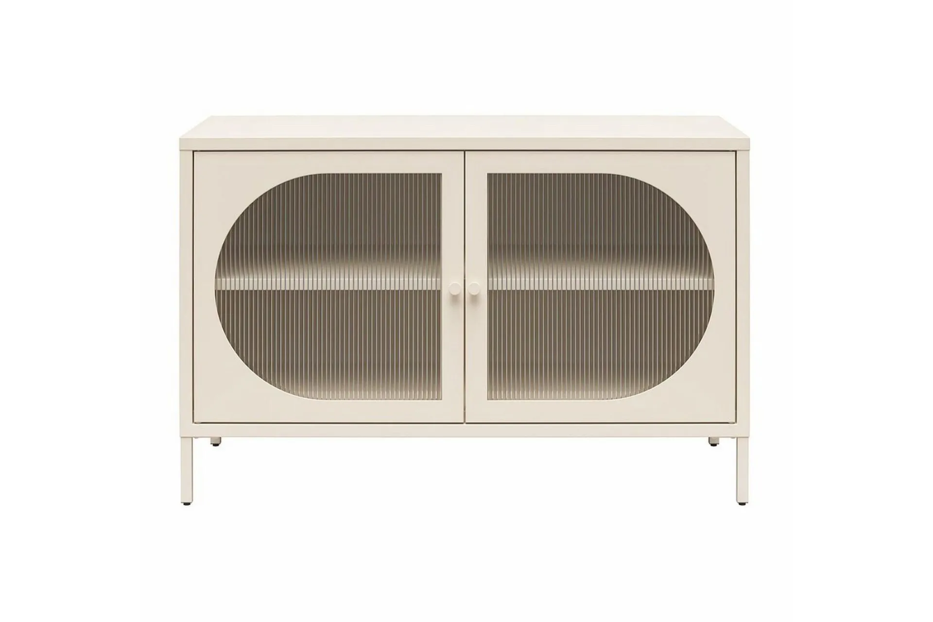 Loft24 Vitrineskap|Skap-Skap Luna 100x40x64 cm, Pergament Brun,Beige