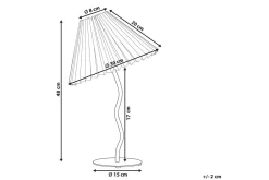 Nattbordslampe|Bordlampe-Skiros Bordlampe 48 cm E27 Hvit