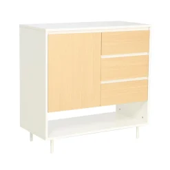 Sideboard & Skjenker-Skjenk HOME4YOU Herta 80x40x80 cm hvit/lyst tre
