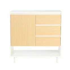 Sideboard & Skjenker-Skjenk HOME4YOU Herta 80x40x80 cm hvit/lyst tre