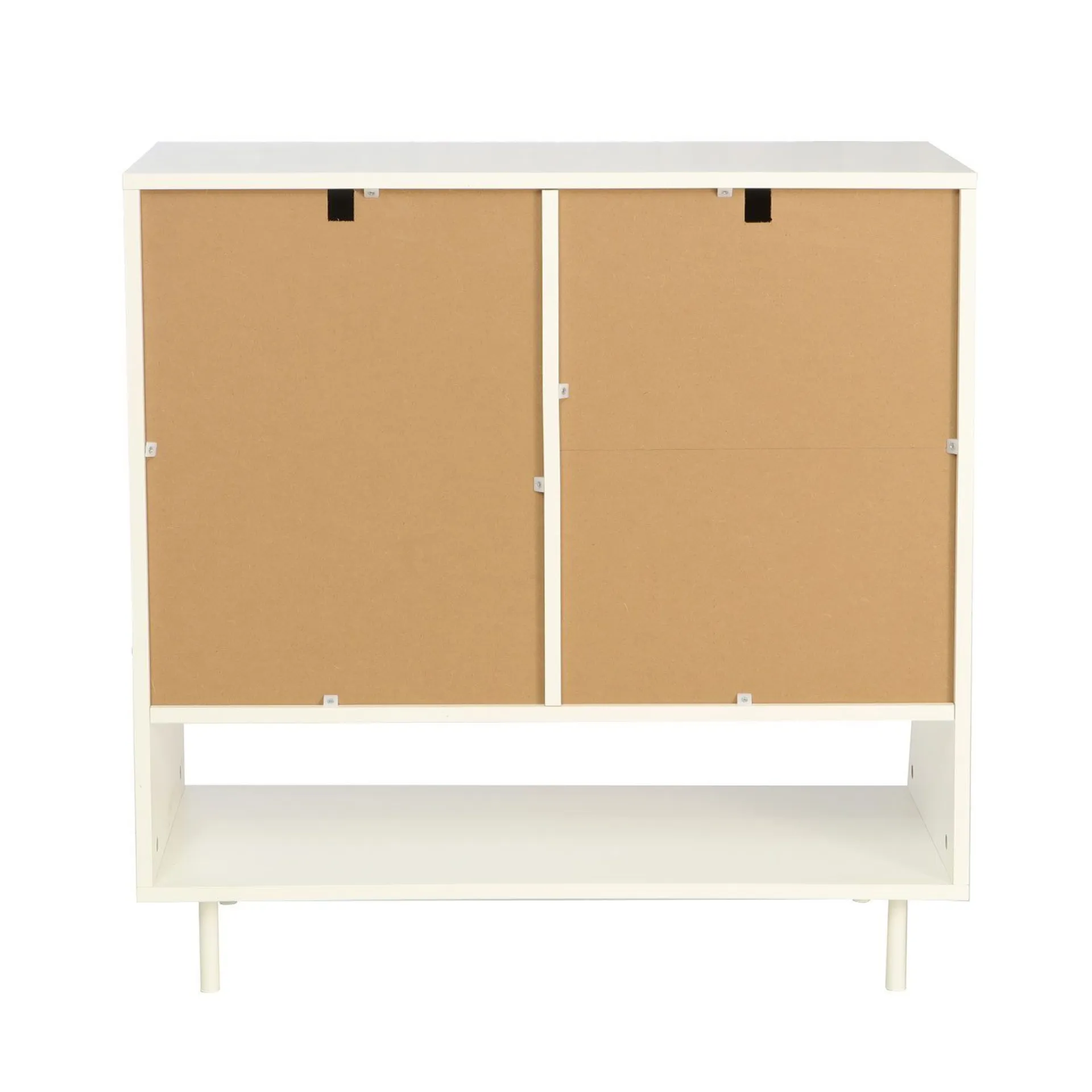 Sideboard & Skjenker-Skjenk HOME4YOU Herta 80x40x80 cm hvit/lyst tre