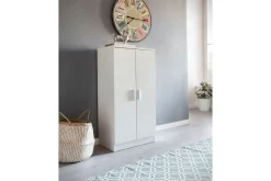 Wohnling Gangoppbevaring-Skoskap Foliert sponplate 7 rom Gangmøbler Hvit,Grey