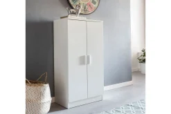 Wohnling Gangoppbevaring-Skoskap Foliert sponplate 7 rom Gangmøbler Hvit,Grey