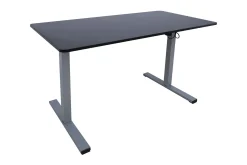 Kontorbord-Skrivebord Ergo Optimal med motor 120x60 cm /Grå Svart