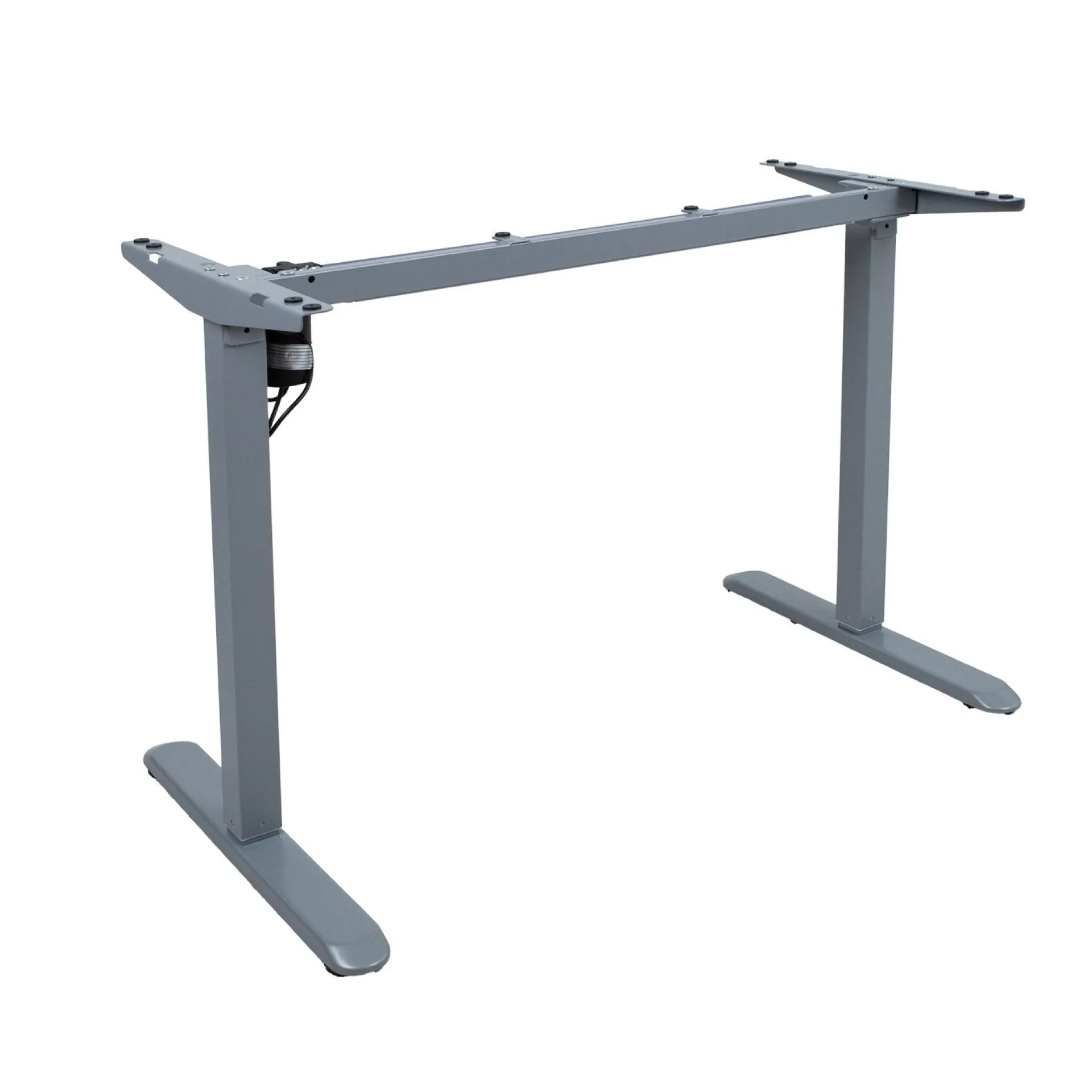 Kontorbord-Skrivebord HOME4YOU Ergo Light med 1 motor 120x60x73-118 cm eik/sølvgrå