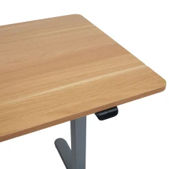 Kontorbord-Skrivebord HOME4YOU Ergo Light med 1 motor 120x60x73-118 cm eik/sølvgrå