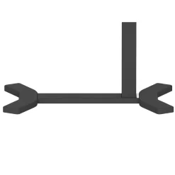Kontorbord-Skrivebord HOME4YOU Ergo med ett ben 70x40x67,5-106 cm manuell, svart